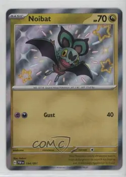 Shiny Rare - Noibat Pokemon Scarlet & Violet Paldean Fates #194 - Image 1