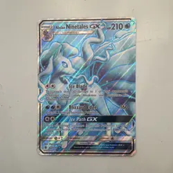 Pokemon TCG Alolan Ninetales GX 132/145 SM Guardians Rising Full Art Holo - Image 1