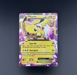 Pokemon Card TCG Pikachu EX XY84 Holo Black Star Promo 2015 - HP / DMG - Image 1