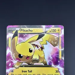 Pokemon Card TCG Pikachu EX XY84 Holo Black Star Promo 2015 - HP / DMG - Image 2