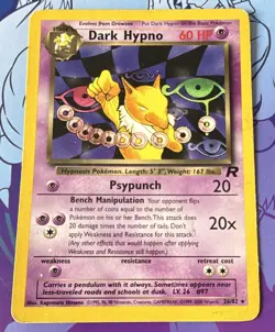Pokemon TCG Dark Hypno 26/82 Team Rocket Rare Unlimited English 2000 - Image 1