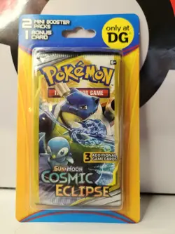 Pokemon TCG Sun & Moon Cosmic Eclipse Mini Booster - 2 Packs + 1 Bonus Card - Image 1