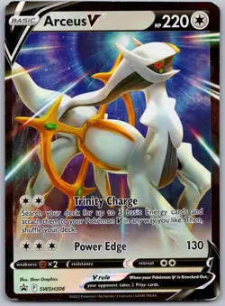Pokemon TCG Arceus V Sword & Shield Promo SWSH306 Holo Lightly Played - Image 1