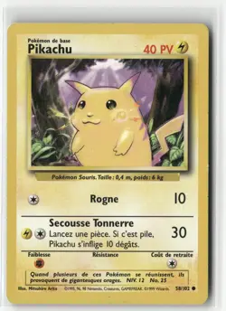 Pikachu 58/102 - Pokemon TCG Set de Base FRENCH - Image 1