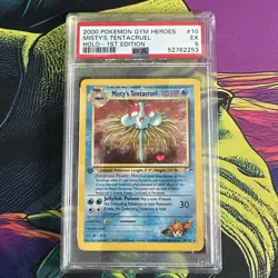 2000 Pokemon Gym Heroes Misty's Tentacruel Holo-1st Edition 10/132 PSA 5 - Image 1