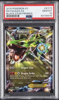 2015 POKEMON XY BLACK STAR PROMOS #XY73 RAYQUAZA EX PSA 10 - Image 1