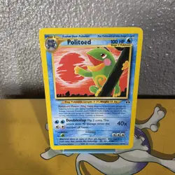 Politoed 27/75 Rare – Neo Discovery 2001 WOTC Pokemon TCG Card LP Non Holo - Image 1