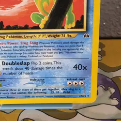 Politoed 27/75 Rare – Neo Discovery 2001 WOTC Pokemon TCG Card LP Non Holo - Image 3