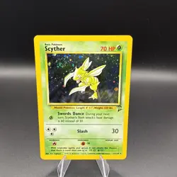 2000 Scyther ⭐ 17/130 Holo Rare Base Set 2 WOTC 🌀 Swirl Vintage Pokemon LP - Image 1