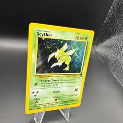 2000 Scyther ⭐ 17/130 Holo Rare Base Set 2 WOTC 🌀 Swirl Vintage Pokemon LP - Image 5