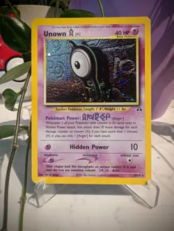 Unown A - 14/75 - Pokemon Neo Discovery Unlimited Holo Rare Card WOTC NM - Image 1