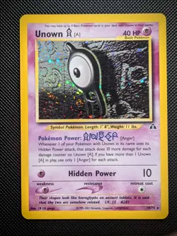 Unown A - 14/75 - Pokemon Neo Discovery Unlimited Holo Rare Card WOTC NM - Image 3