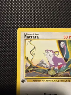 1999 Pokemon FRENCH 1st Edition Base Set Rattata 61/102 - Image 2