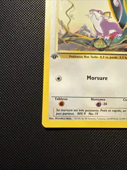 1999 Pokemon FRENCH 1st Edition Base Set Rattata 61/102 - Image 5