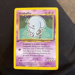 Pokemon Card Wobbuffet 35/75 1st Edition Non Holo Rare Neo Discovery WOTC NM - Image 1