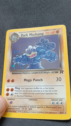 Pokemon TCG Dark Machamp 10/82 - Team Rocket Holo Rare Card with SWIRL - NM - Image 2