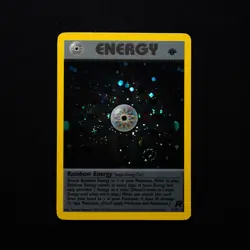 Rainbow Energy 1st Edition 17/82 LP Team Rocket Holo Rare Pokemon TCG WOTC 2000 - Image 1