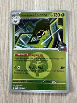 Pokemon TCG Team Rocket's Spidops 019/217 Reverse Energy Holo Ascended Heroes NM - Image 1