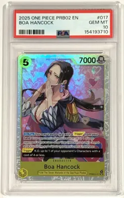 2025 One Piece Boa Hancock PRB02-017 The Best Vol. 2 PSA 10 Gem Mint English - Image 1