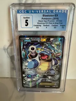 Blastoise EX XY122 CGC Universal 5 Black Star Promo Pokemon Red & Blue Coll - Image 1