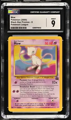Mew #8 Black Star Promo Pokemon League EN 2000 CGC 9 - Image 1