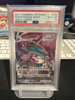 Rayquaza VMAX 252/184 S8b: Vmax Climax Holo (Japanese) psa 10 - Image 1