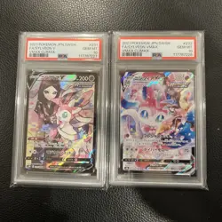 Sequential PSA 10 Set Sylveon V & VMAX CSR 231/184 232/184 Pokemon Japanese S8b - Image 1