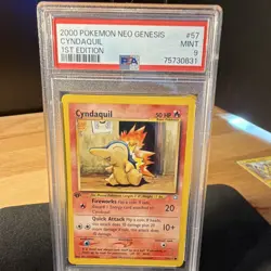 Wotc Cyndaquil Neo Genesis 1st Edition 57/111 2000 English Regular PSA 9 50 - Image 1