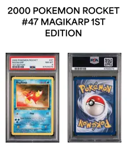 📈 PSA Graded 8 🥇 1st Edition Magikarp 2000 Team Rocket 47/82 Pokemon Card - Image 5