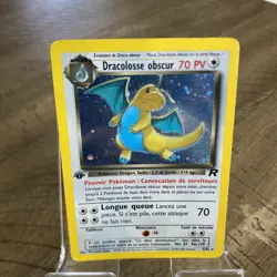 2000 Pokemon FRENCH 1st Edition Rocket Dracolosse obscur Holo 5/82 - Image 1