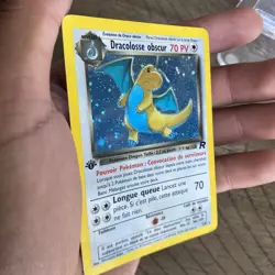 2000 Pokemon FRENCH 1st Edition Rocket Dracolosse obscur Holo 5/82 - Image 4