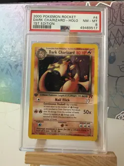 PSA 8 DARK CHARIZARD #4 Rocket 1st Edition WOTC Holo Pokemon Card - Image 1