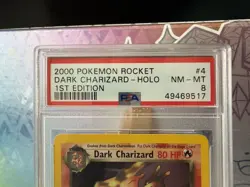 PSA 8 DARK CHARIZARD #4 Rocket 1st Edition WOTC Holo Pokemon Card - Image 2