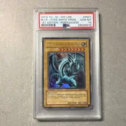 Yu-Gi-Oh! Blue-Eyes White Dragon LOB-P001 1st Edition PSA 10 2002 - Image 1