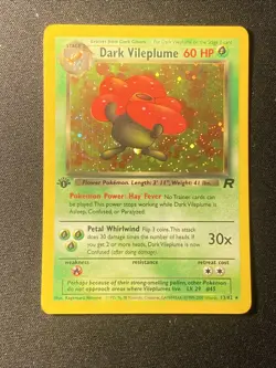 Dark Vileplume 13/82 Pokemon TCG Team Rocket 1st Edition Holo Rare Vintage 2000 - Image 5
