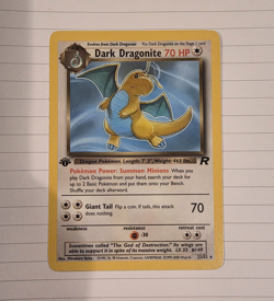 Pokemon TCG Dark Dragonite 22/82 Team Rocket 1st Edition Rare 2000 70 HP - Image 1