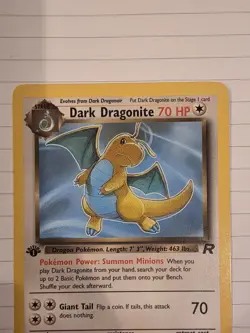 Pokemon TCG Dark Dragonite 22/82 Team Rocket 1st Edition Rare 2000 70 HP - Image 2