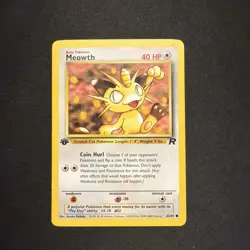 Pokemon TCG: Meowth 62/84 - 2000 Pokemon Team Rocket - WOTC- 1ST EDITION - NM/M - Image 2