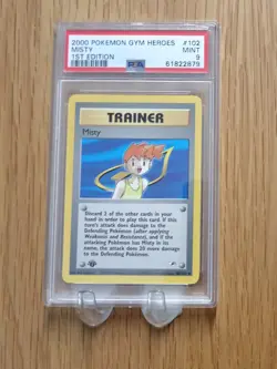 Pokemon Gym Heroes 2000 1st Edition PSA 9 Trainer Lot (3) Misty Lt. Surge - Image 3