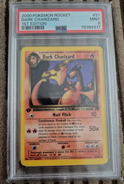 Pokemon Team Rocket Dark Charizard #21 1st Edition PSA 9 Mint 2000 English - Image 1