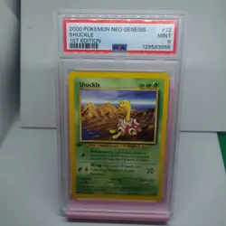 PSA 9 Pokemon TCG 1st edition Neo Genesis Shuckle 2000 72/111 Mint Grade English - Image 1