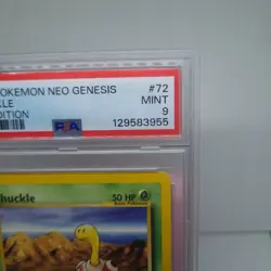 PSA 9 Pokemon TCG 1st edition Neo Genesis Shuckle 2000 72/111 Mint Grade English - Image 4