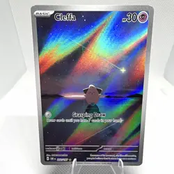 Pokemon TCG Cleffa 202/197 SV03 Obsidian Flames Illustration Rare Holo Eng 30HP - Image 1