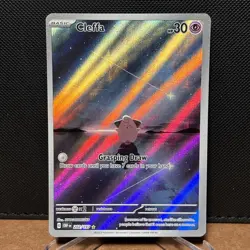 Pokemon Cleffa 202/197 SV03 Obsidian Flames Illustration Rare Holo English - Image 1