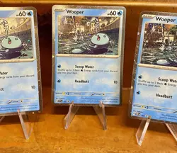 Wooper SVP155 Black Star Promo Cosmos Holo Pokemon Surging Sparks (3 Cards) NM - Image 2