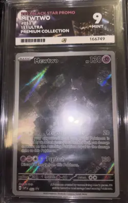 Pokemon TCG Mewtwo SVP 052 Ace 9 2023 Black Star Promo Card - Image 1