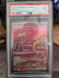 2023 POKEMON SVP EN BLK STR PROMO 053 MEW EX 151 ULTRA-PREMIUM COLLECTION PSA 9 - Image 1