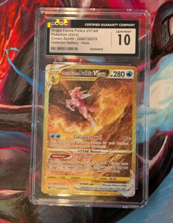 2023 Pokemon Crown Zenith Gold Rare Origin Forme Palkia VSTAR #GG67 CGC 10 - Image 1