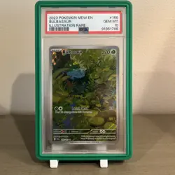 2023 Pokemon Mew en Bulbasaur Illustration Rare Gem Mint PSA 10 Card 166/165 - Image 1