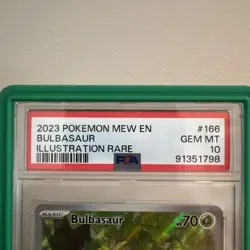 2023 Pokemon Mew en Bulbasaur Illustration Rare Gem Mint PSA 10 Card 166/165 - Image 2